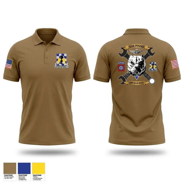 Short Sleeve Performance Polo, 2-82 Corsair, Army, Teamtime, Team time, sublimation, custom sports apparel, team uniforms, spirit wear, spiritwear, sports uniforms, custom shirts, team store, custom team store, fundraiser sports, apparel fundraiser