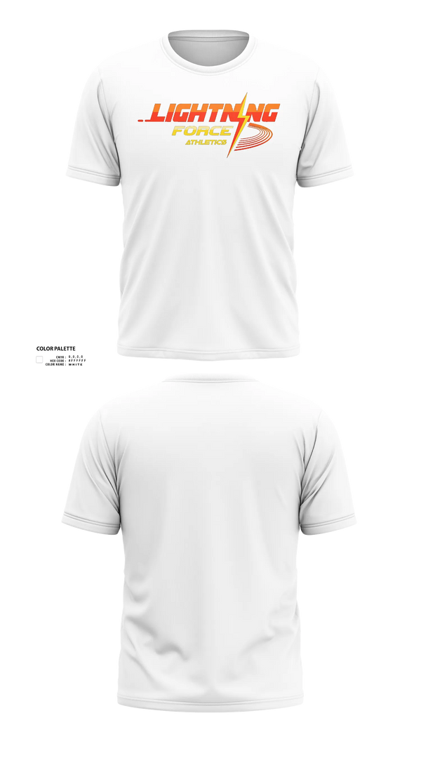 Short Sleeve Performance Shirt, Lightning Force Athletics, Track & Field, Teamtime, Team time, sublimation, custom sports apparel, team uniforms, spirit wear, spiritwear, sports uniforms, custom shirts, team store, custom team store, fundraiser sports, apparel fundraiser