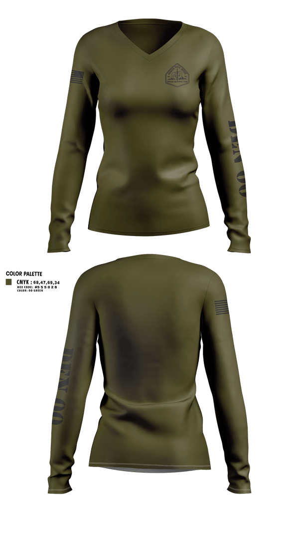 Womens Long Sleeve Vneck Shirt, Denver Special Response Team, Police, Teamtime, Team time, sublimation, custom sports apparel, team uniforms, spirit wear, spiritwear, sports uniforms, custom shirts, team store, custom team store, fundraiser sports, apparel fundraiser