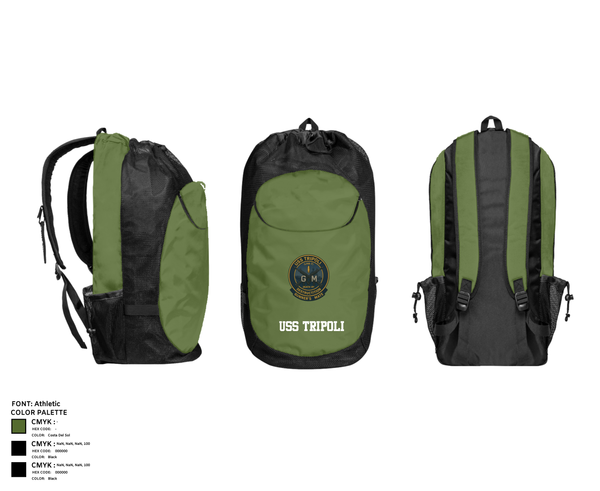 Gear Bag, USS TRIPOLI, , Teamtime, Team time, sublimation, custom sports apparel, team uniforms, spirit wear, spiritwear, sports uniforms, custom shirts, team store, custom team store, fundraiser sports, apparel fundraiser