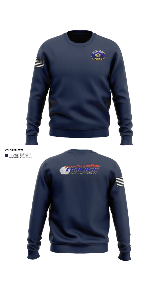 Crew Neck Sweatshirt, Webb City Police Department, Police, Teamtime, Team time, sublimation, custom sports apparel, team uniforms, spirit wear, spiritwear, sports uniforms, custom shirts, team store, custom team store, fundraiser sports, apparel fundraiser