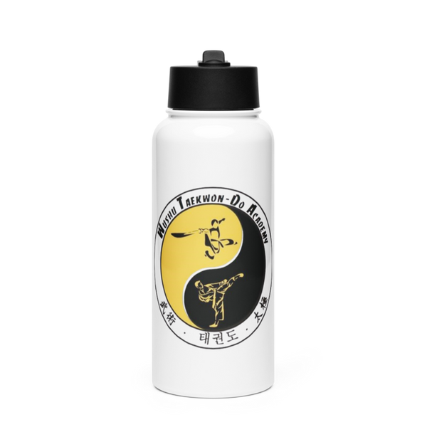 Wushu Taekwon-Do Academy 10641479 Stainless Steel Water Bottle with a Straw Lid