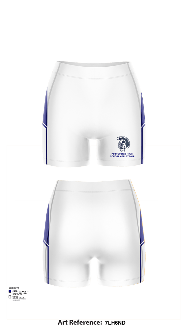 Women's Shorts, Pottstown High School Volleyball, Women's Volleyball, Teamtime, Team time, sublimation, custom sports apparel, team uniforms, spirit wear, spiritwear, sports uniforms, custom shirts, team store, custom team store, fundraiser sports, apparel fundraiser