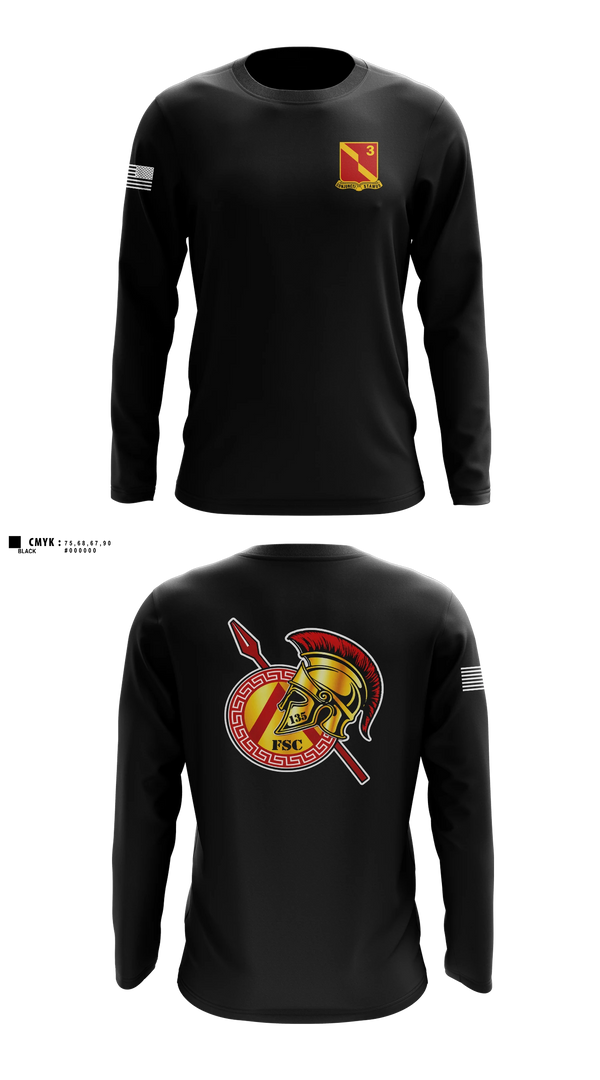 Long Sleeve Performance Shirt, 135th FSC, Army, Teamtime, Team time, sublimation, custom sports apparel, team uniforms, spirit wear, spiritwear, sports uniforms, custom shirts, team store, custom team store, fundraiser sports, apparel fundraiser