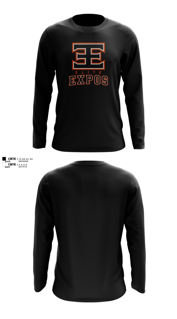 Long Sleeve Performance Shirt, Elite Expos, Baseball, Teamtime, Team time, sublimation, custom sports apparel, team uniforms, spirit wear, spiritwear, sports uniforms, custom shirts, team store, custom team store, fundraiser sports, apparel fundraiser