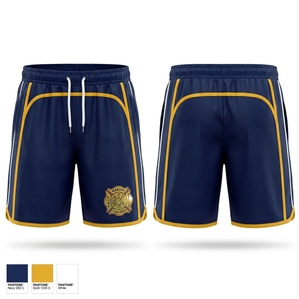 Athletic Shorts With Pockets, Marion Fire Rescue, Fire Department, Teamtime, Team time, sublimation, custom sports apparel, team uniforms, spirit wear, spiritwear, sports uniforms, custom shirts, team store, custom team store, fundraiser sports, apparel fundraiser
