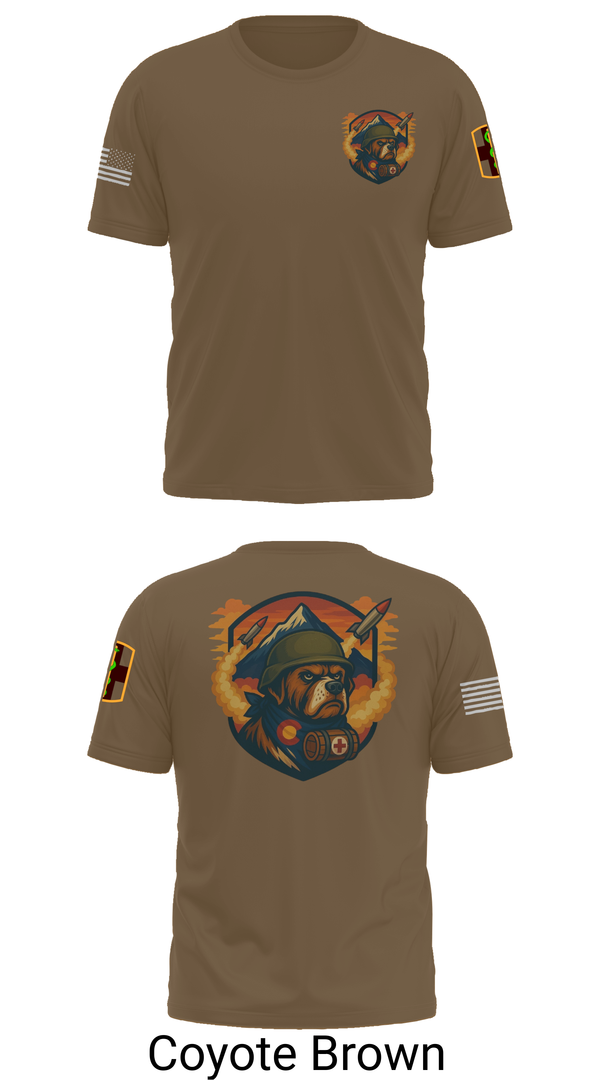 Old School Cotton Feel Shirt, 10th Field Hospital (FWD), , Teamtime, Team time, sublimation, custom sports apparel, team uniforms, spirit wear, spiritwear, sports uniforms, custom shirts, team store, custom team store, fundraiser sports, apparel fundraiser
