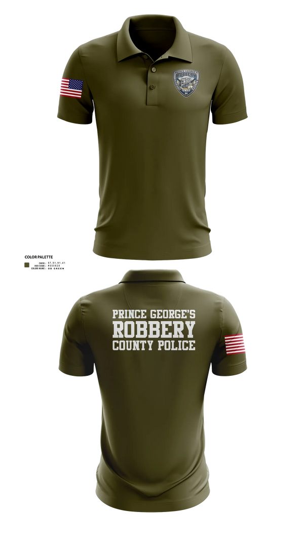 Short Sleeve Performance Polo, Prince George's County Police Robbery Unit, Police, Teamtime, Team time, sublimation, custom sports apparel, team uniforms, spirit wear, spiritwear, sports uniforms, custom shirts, team store, custom team store, fundraiser sports, apparel fundraiser