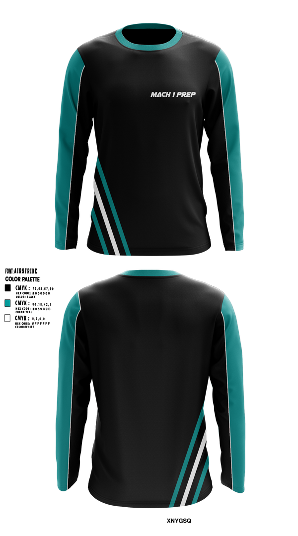 Long Sleeve Performance Shirt, Mach 1 Prep, Track & Field, Teamtime, Team time, sublimation, custom sports apparel, team uniforms, spirit wear, spiritwear, sports uniforms, custom shirts, team store, custom team store, fundraiser sports, apparel fundraiser