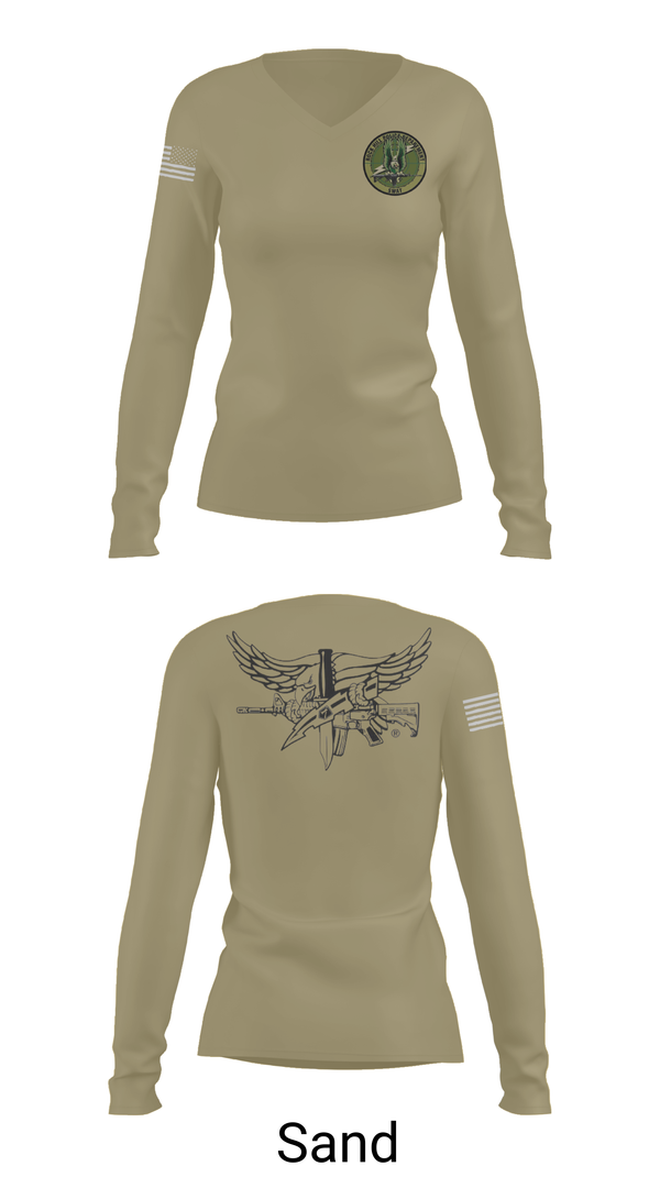 Womens Long Sleeve Vneck Shirt, RHSWAT, , Teamtime, Team time, sublimation, custom sports apparel, team uniforms, spirit wear, spiritwear, sports uniforms, custom shirts, team store, custom team store, fundraiser sports, apparel fundraiser