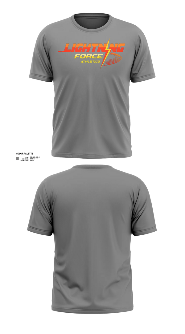 Old School Cotton Feel Shirt, Lightning Force Athletics, Track & Field, Teamtime, Team time, sublimation, custom sports apparel, team uniforms, spirit wear, spiritwear, sports uniforms, custom shirts, team store, custom team store, fundraiser sports, apparel fundraiser