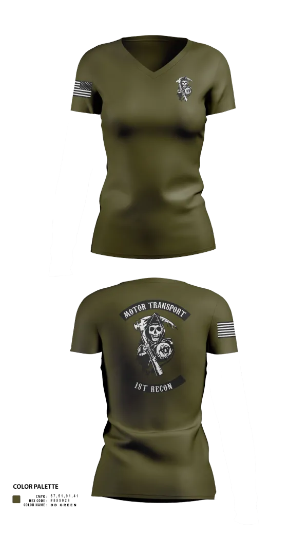 Womens Short Sleeve Vneck Shirt, 1st Recon, , Teamtime, Team time, sublimation, custom sports apparel, team uniforms, spirit wear, spiritwear, sports uniforms, custom shirts, team store, custom team store, fundraiser sports, apparel fundraiser