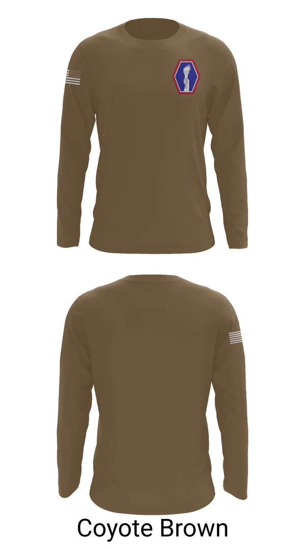 Long Sleeve Performance Shirt, 100 Battalion 442 Infantry, Army, Teamtime, Team time, sublimation, custom sports apparel, team uniforms, spirit wear, spiritwear, sports uniforms, custom shirts, team store, custom team store, fundraiser sports, apparel fundraiser
