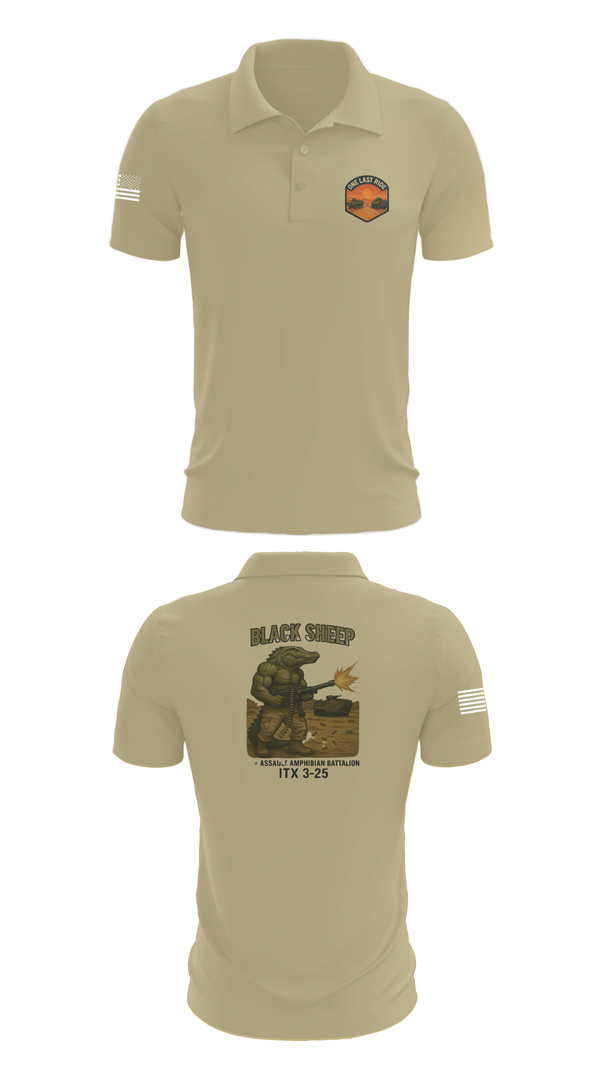 Short Sleeve Performance Polo, 4th Assault Amphibian Battalion, Company B, , Teamtime, Team time, sublimation, custom sports apparel, team uniforms, spirit wear, spiritwear, sports uniforms, custom shirts, team store, custom team store, fundraiser sports, apparel fundraiser