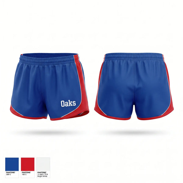 Womens Shorts, Oaks, Women's Basketball, Teamtime, Team time, sublimation, custom sports apparel, team uniforms, spirit wear, spiritwear, sports uniforms, custom shirts, team store, custom team store, fundraiser sports, apparel fundraiser