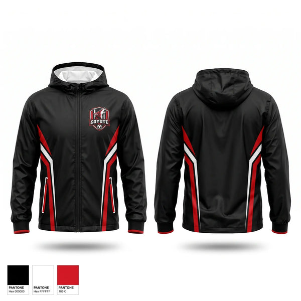 Windbreaker, Coyotes, Men's Soccer, Teamtime, Team time, sublimation, custom sports apparel, team uniforms, spirit wear, spiritwear, sports uniforms, custom shirts, team store, custom team store, fundraiser sports, apparel fundraiser