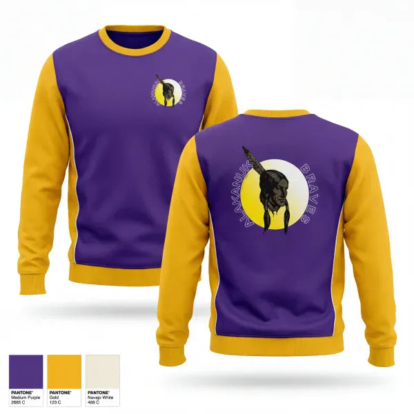 Crew Neck Sweatshirt, Alakanuk Braves, Wrestling, Teamtime, Team time, sublimation, custom sports apparel, team uniforms, spirit wear, spiritwear, sports uniforms, custom shirts, team store, custom team store, fundraiser sports, apparel fundraiser
