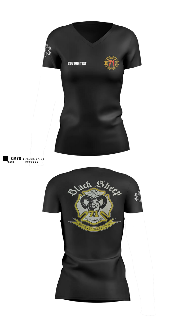 Womens Short Sleeve Vneck Shirt, Sparta Fire/Rescue, Fire Department, Teamtime, Team time, sublimation, custom sports apparel, team uniforms, spirit wear, spiritwear, sports uniforms, custom shirts, team store, custom team store, fundraiser sports, apparel fundraiser