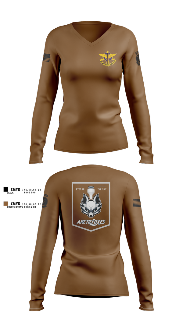 Womens Long Sleeve Vneck Shirt, Fox Co 3-10 GSAB, , Teamtime, Team time, sublimation, custom sports apparel, team uniforms, spirit wear, spiritwear, sports uniforms, custom shirts, team store, custom team store, fundraiser sports, apparel fundraiser