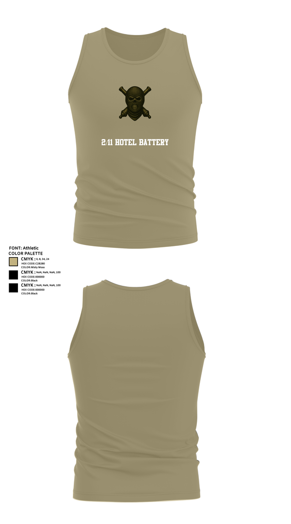 Tank Top, 2/11 Hotel battery, Marines, Teamtime, Team time, sublimation, custom sports apparel, team uniforms, spirit wear, spiritwear, sports uniforms, custom shirts, team store, custom team store, fundraiser sports, apparel fundraiser