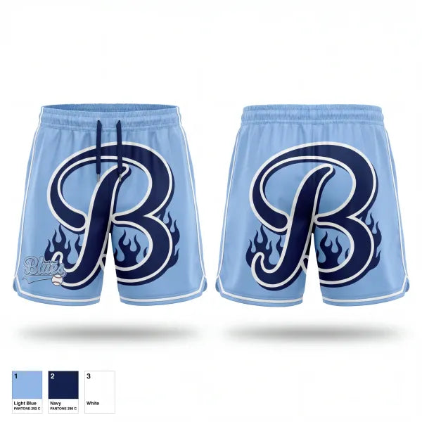 Athletic Shorts With Pockets, South Coast Blues, Baseball, Teamtime, Team time, sublimation, custom sports apparel, team uniforms, spirit wear, spiritwear, sports uniforms, custom shirts, team store, custom team store, fundraiser sports, apparel fundraiser