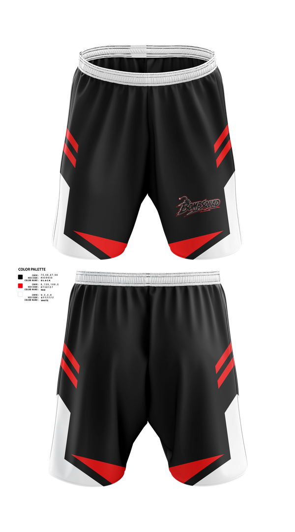 Athletic Shorts With Pockets, BombSquad, Baseball, Teamtime, Team time, sublimation, custom sports apparel, team uniforms, spirit wear, spiritwear, sports uniforms, custom shirts, team store, custom team store, fundraiser sports, apparel fundraiser