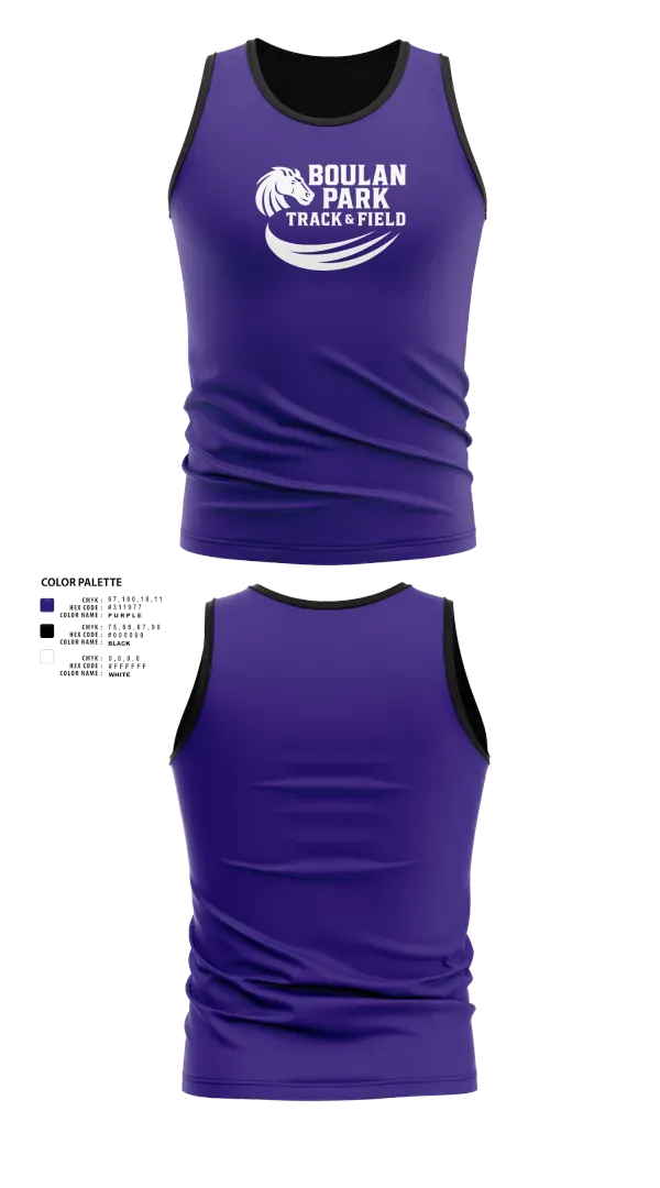 Mens Track Singlet, Boulan Park Broncos, Track & Field, Teamtime, Team time, sublimation, custom sports apparel, team uniforms, spirit wear, spiritwear, sports uniforms, custom shirts, team store, custom team store, fundraiser sports, apparel fundraiser