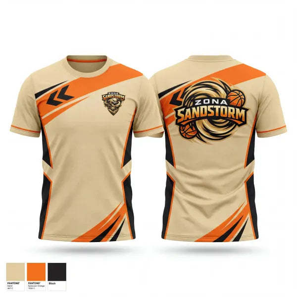 Soft Poly Tee Cotton Like Feel, Zona Sandstorm, Men's Basketball, Teamtime, Team time, sublimation, custom sports apparel, team uniforms, spirit wear, spiritwear, sports uniforms, custom shirts, team store, custom team store, fundraiser sports, apparel fundraiser