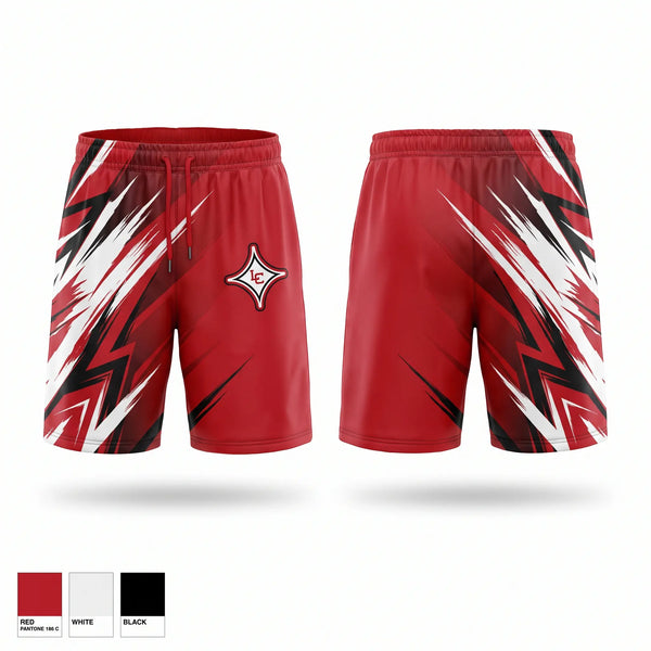 Athletic Shorts With Pockets, Red Devils, Women's Basketball, Teamtime, Team time, sublimation, custom sports apparel, team uniforms, spirit wear, spiritwear, sports uniforms, custom shirts, team store, custom team store, fundraiser sports, apparel fundraiser