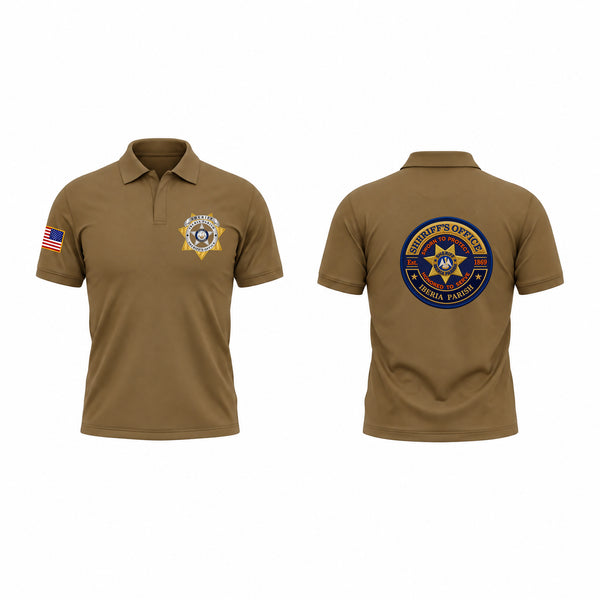 Short Sleeve Performance Polo, Iberia Parish Sheriff's Office, Police, Teamtime, Team time, sublimation, custom sports apparel, team uniforms, spirit wear, spiritwear, sports uniforms, custom shirts, team store, custom team store, fundraiser sports, apparel fundraiser