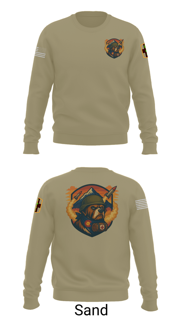 Crew Neck Sweatshirt, 10th Field Hospital (FWD), , Teamtime, Team time, sublimation, custom sports apparel, team uniforms, spirit wear, spiritwear, sports uniforms, custom shirts, team store, custom team store, fundraiser sports, apparel fundraiser