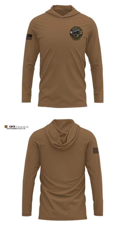 Long Sleeve Performance Shirt with hood, 143d ESC, Army, Teamtime, Team time, sublimation, custom sports apparel, team uniforms, spirit wear, spiritwear, sports uniforms, custom shirts, team store, custom team store, fundraiser sports, apparel fundraiser