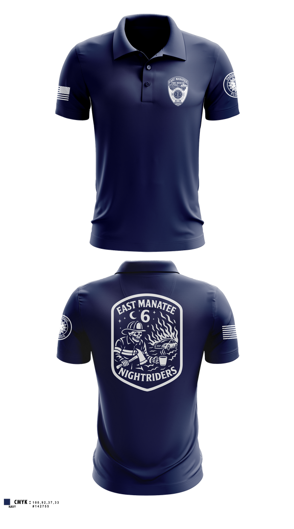 Short Sleeve Performance Polo, East Manatee, Fire Department, Teamtime, Team time, sublimation, custom sports apparel, team uniforms, spirit wear, spiritwear, sports uniforms, custom shirts, team store, custom team store, fundraiser sports, apparel fundraiser
