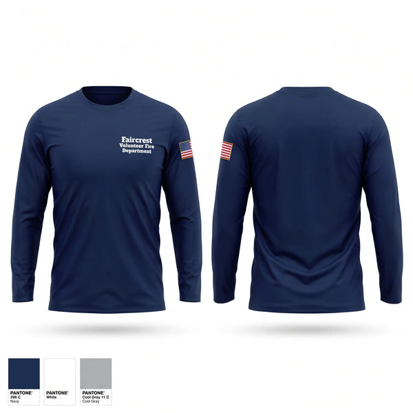 Long Sleeve Performance Shirt, Faircrest Volunteer Fire Department, Fire Department, Teamtime, Team time, sublimation, custom sports apparel, team uniforms, spirit wear, spiritwear, sports uniforms, custom shirts, team store, custom team store, fundraiser sports, apparel fundraiser