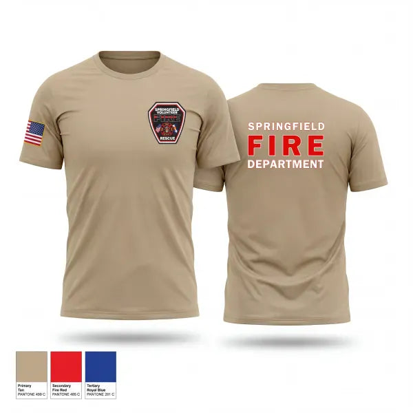 Short Sleeve Performance Shirt, Springfield Volunteer Fire Dept., Fire Department, Teamtime, Team time, sublimation, custom sports apparel, team uniforms, spirit wear, spiritwear, sports uniforms, custom shirts, team store, custom team store, fundraiser sports, apparel fundraiser