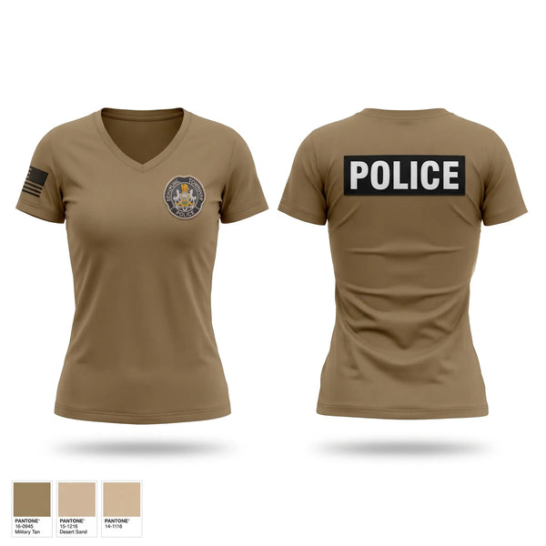 Womens Short Sleeve Vneck Shirt, Schuylkill Twp Police, Police, Teamtime, Team time, sublimation, custom sports apparel, team uniforms, spirit wear, spiritwear, sports uniforms, custom shirts, team store, custom team store, fundraiser sports, apparel fundraiser