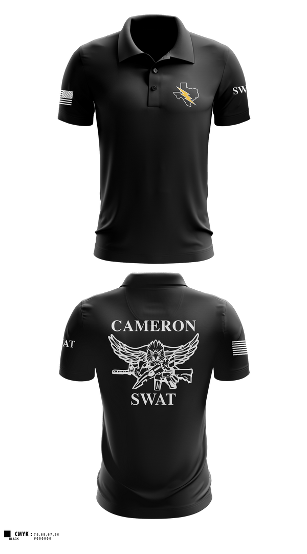 Short Sleeve Performance Polo, Cameron County Sheriff’s Office SWAT Team, Police, Teamtime, Team time, sublimation, custom sports apparel, team uniforms, spirit wear, spiritwear, sports uniforms, custom shirts, team store, custom team store, fundraiser sports, apparel fundraiser