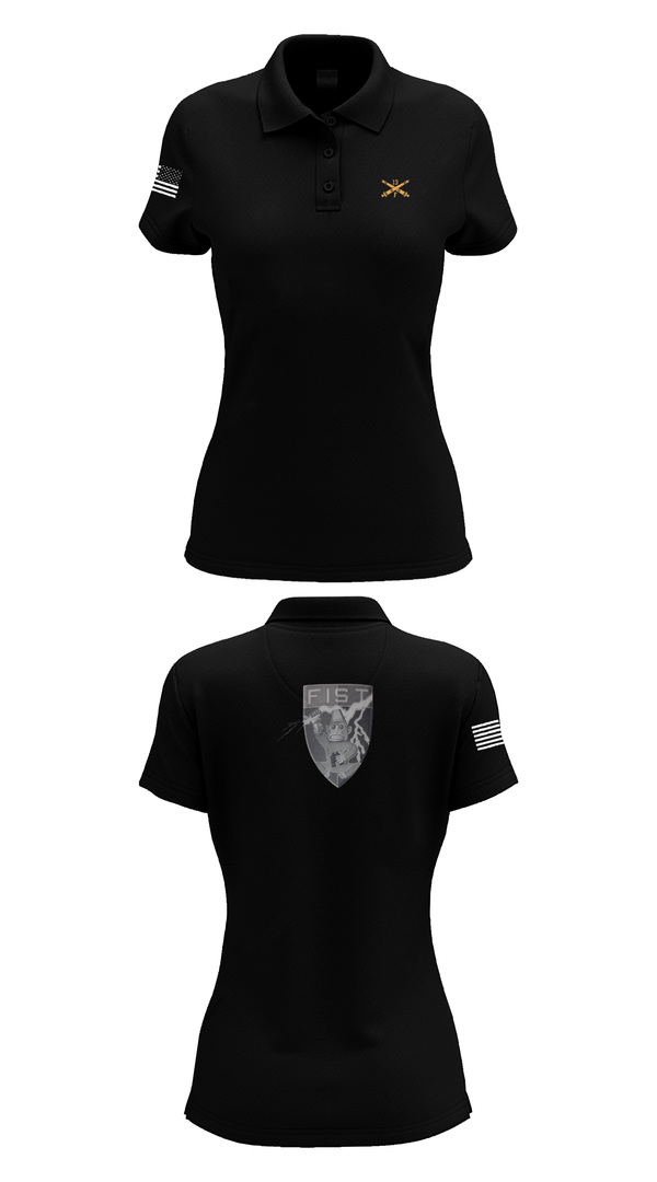 Womens Short Sleeve Performance Polo, HHB 113th FA / FIST, , Teamtime, Team time, sublimation, custom sports apparel, team uniforms, spirit wear, spiritwear, sports uniforms, custom shirts, team store, custom team store, fundraiser sports, apparel fundraiser
