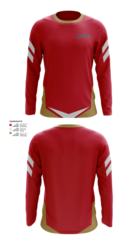 Long Sleeve Performance Shirt, MUSTANGS, , Teamtime, Team time, sublimation, custom sports apparel, team uniforms, spirit wear, spiritwear, sports uniforms, custom shirts, team store, custom team store, fundraiser sports, apparel fundraiser