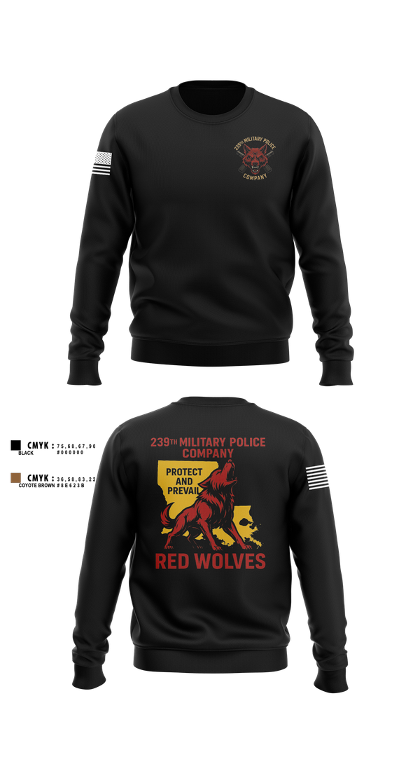 Crew Neck Sweatshirt, 239th Military Police Company, , Teamtime, Team time, sublimation, custom sports apparel, team uniforms, spirit wear, spiritwear, sports uniforms, custom shirts, team store, custom team store, fundraiser sports, apparel fundraiser