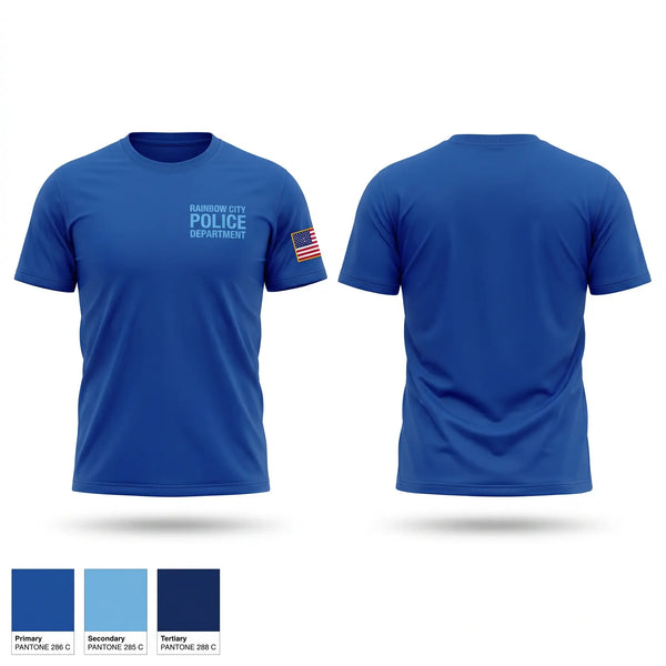 Short Sleeve Performance Shirt, Rainbow City Police Department, Police, Teamtime, Team time, sublimation, custom sports apparel, team uniforms, spirit wear, spiritwear, sports uniforms, custom shirts, team store, custom team store, fundraiser sports, apparel fundraiser
