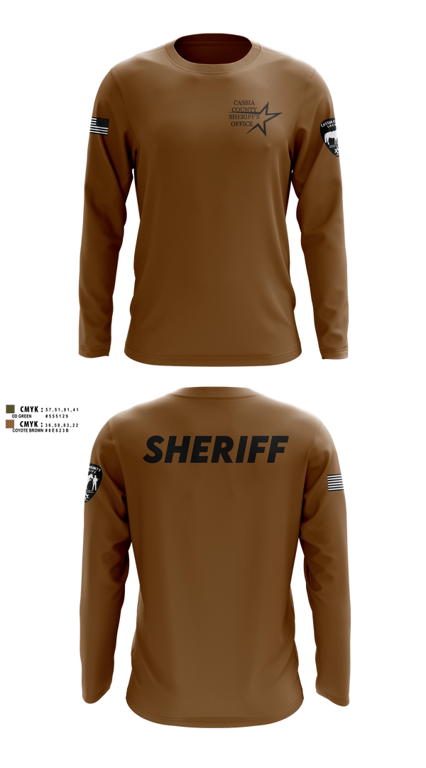 Long Sleeve Performance Shirt, Cassia County Sheriff’s Office, Police, Teamtime, Team time, sublimation, custom sports apparel, team uniforms, spirit wear, spiritwear, sports uniforms, custom shirts, team store, custom team store, fundraiser sports, apparel fundraiser