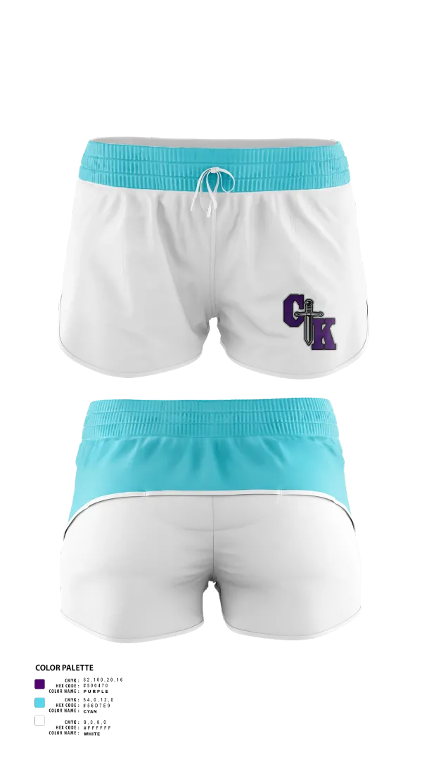 Womens Shorts, Columbia Knights Football, , Teamtime, Team time, sublimation, custom sports apparel, team uniforms, spirit wear, spiritwear, sports uniforms, custom shirts, team store, custom team store, fundraiser sports, apparel fundraiser