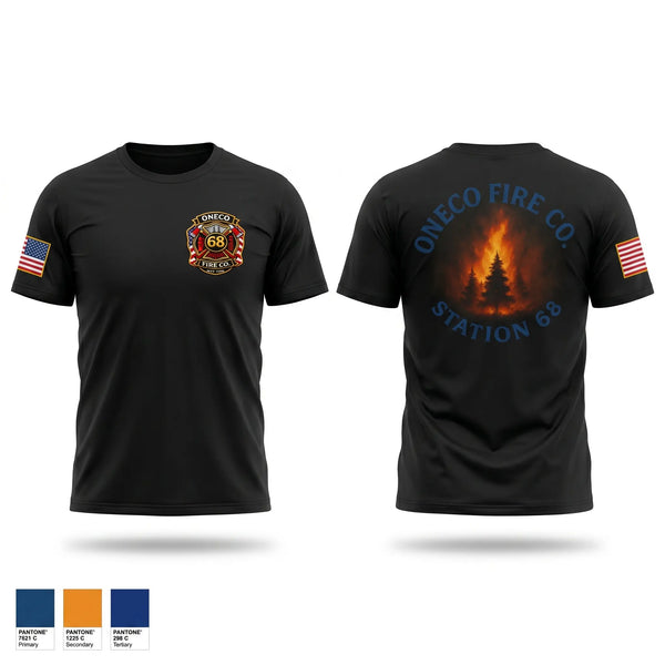 Old School Cotton Feel Shirt, Oneco Fire Co., Fire Department, Teamtime, Team time, sublimation, custom sports apparel, team uniforms, spirit wear, spiritwear, sports uniforms, custom shirts, team store, custom team store, fundraiser sports, apparel fundraiser