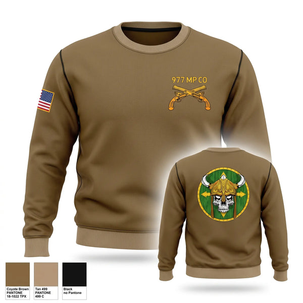 Crew Neck Sweatshirt, 977 MP CO, Army, Teamtime, Team time, sublimation, custom sports apparel, team uniforms, spirit wear, spiritwear, sports uniforms, custom shirts, team store, custom team store, fundraiser sports, apparel fundraiser