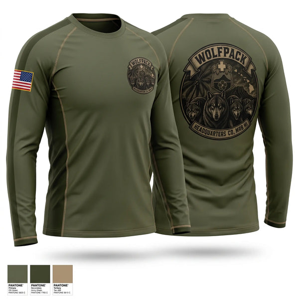Long Sleeve Performance Shirt, Headquarters Company, MRB HI, Army, Teamtime, Team time, sublimation, custom sports apparel, team uniforms, spirit wear, spiritwear, sports uniforms, custom shirts, team store, custom team store, fundraiser sports, apparel fundraiser