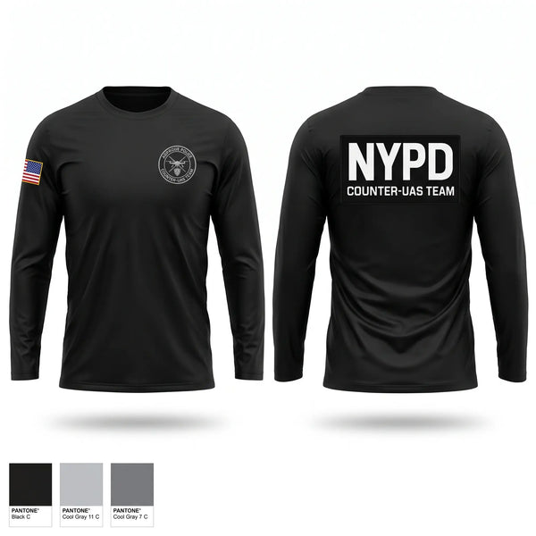 Long Sleeve Performance Shirt, NYPD CUAS-Team, Police, Teamtime, Team time, sublimation, custom sports apparel, team uniforms, spirit wear, spiritwear, sports uniforms, custom shirts, team store, custom team store, fundraiser sports, apparel fundraiser