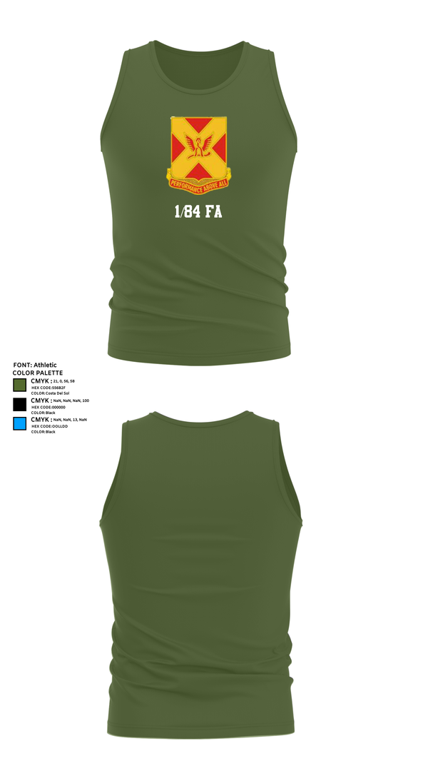 Tank Top, 1/84 FA, , Teamtime, Team time, sublimation, custom sports apparel, team uniforms, spirit wear, spiritwear, sports uniforms, custom shirts, team store, custom team store, fundraiser sports, apparel fundraiser
