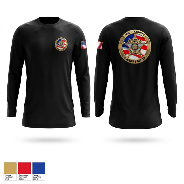 Long Sleeve Performance Shirt, Troup County Sheriff’s Office, Police, Teamtime, Team time, sublimation, custom sports apparel, team uniforms, spirit wear, spiritwear, sports uniforms, custom shirts, team store, custom team store, fundraiser sports, apparel fundraiser