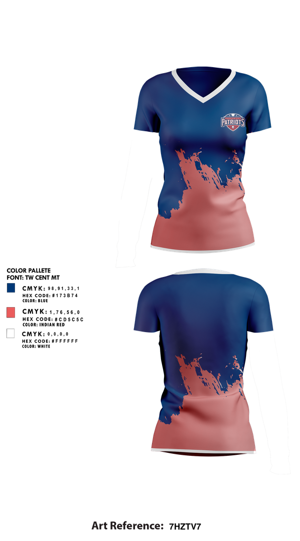 Womens Short Sleeve Vneck Shirt, BP Patriots Golf, Golf, Teamtime, Team time, sublimation, custom sports apparel, team uniforms, spirit wear, spiritwear, sports uniforms, custom shirts, team store, custom team store, fundraiser sports, apparel fundraiser